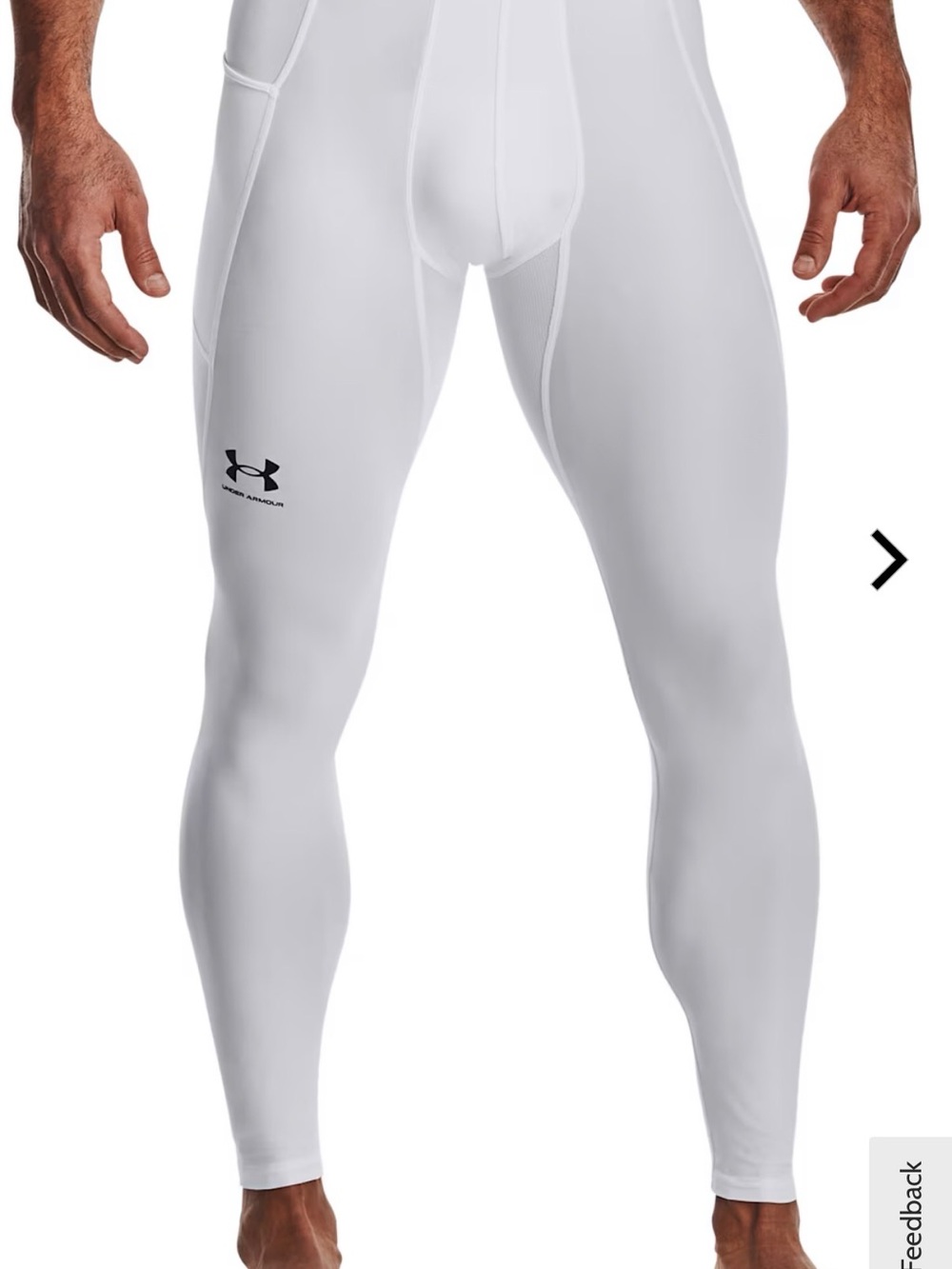 Under Armour HeatGear Armour Compression Leggings - White/Black